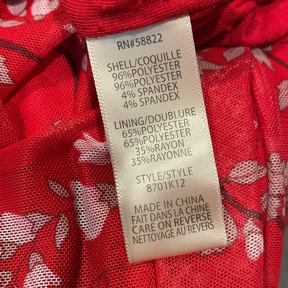 Red floral midi skirt - Picture 3 of 3